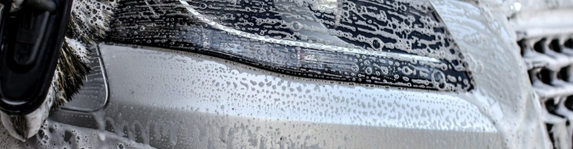 car covered in soap