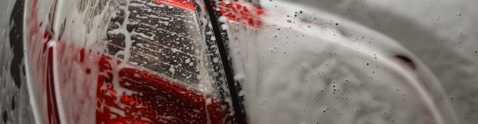 car covered in soap