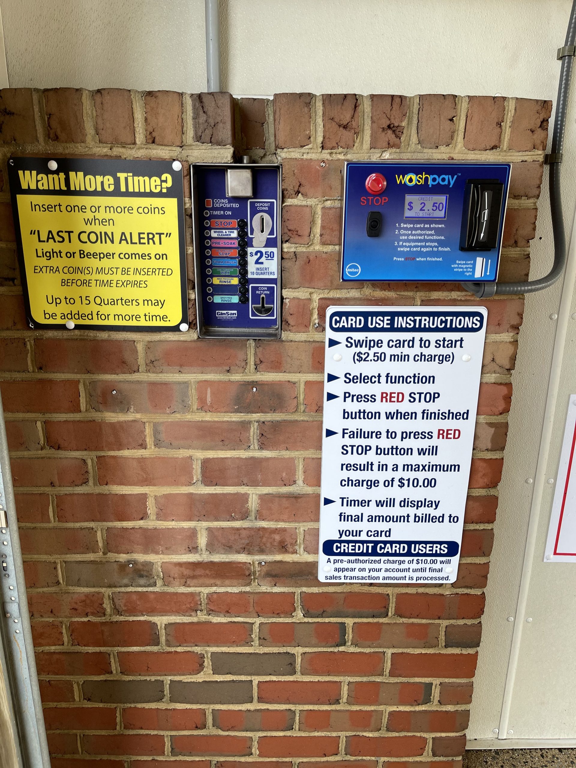 self-serve car wash bay